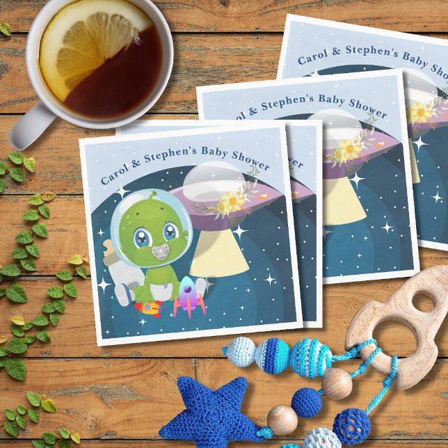 Alien Baby Shower Paper Napkin Serviette (Von Creator hochgeladen)