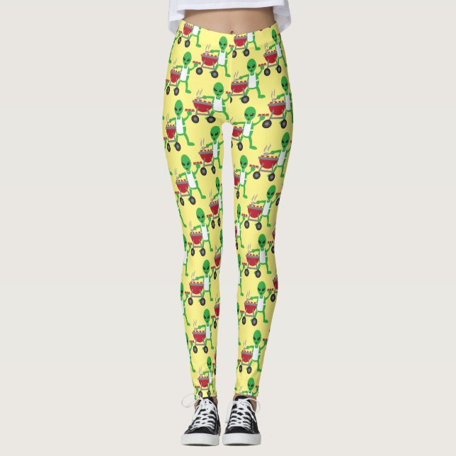 Alien Barbecue Cookout Thunder_Cove Leggings (Vorderseite)