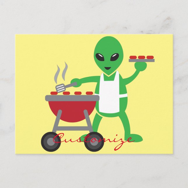 Alien Barbecue Cookout Thunder_Cove Postkarte (Vorderseite)