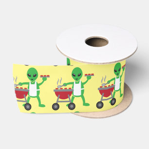 Alien Barbecue Cookout Thunder_Cove Satinband