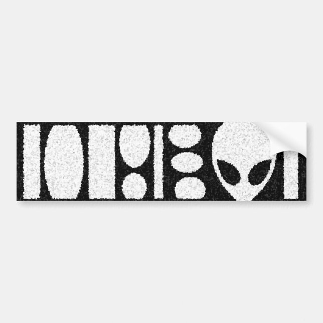 alien BARCODE! Autoaufkleber (Vorne)