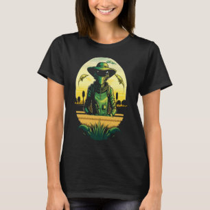 Alien Bauer UFO Extraterrestrische Landwirtschaft  T-Shirt