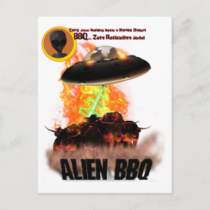 Alien BB-Q Postkarte