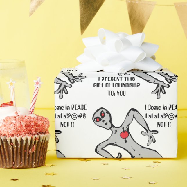 ALIEN BEFINDEN GESCHENKPAPIER (Geburtstagsparty)
