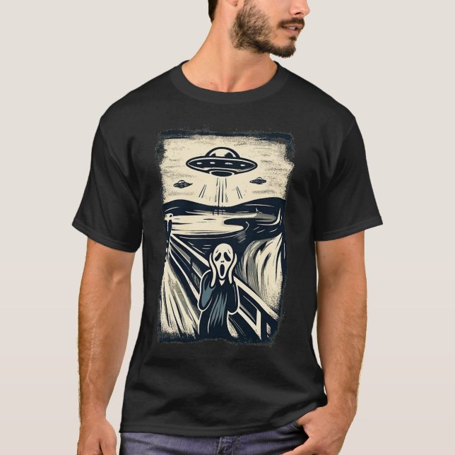 Alien Begegnung "Der Schrei" T-Shirt (Vorderseite)