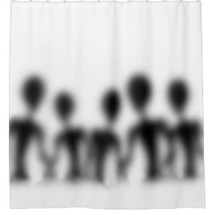 Alien-Besucher Duschvorhang