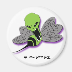 Alien-Bienen-runder Magnet