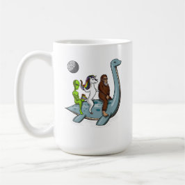 Alien Bigfoot Unicoring Loch Ness Monster Kaffeetasse