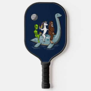 Alien Bigfoot Unicorn Loch Ness Monster Space Pickleball Schläger