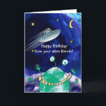 Alien Birthday Card Karte<br><div class="desc">Diese Außerirdischen Liebe eine Geburtstagsparty</div>