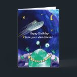 Alien Birthday Card Karte<br><div class="desc">Diese Außerirdischen Liebe eine Geburtstagsparty</div>