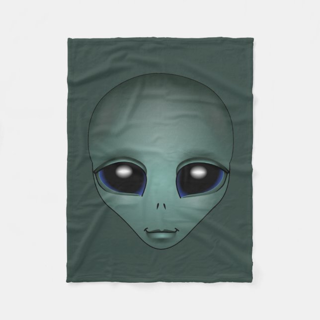 Alien Blanket Niedlich Alien Gray Art Fleece Blank (Vorderseite)