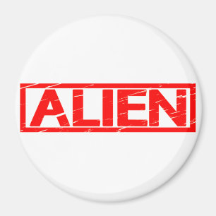 Alien Briefmarke Magnet
