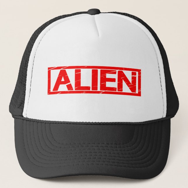 Alien Briefmarke Truckerkappe (Vorderseite)