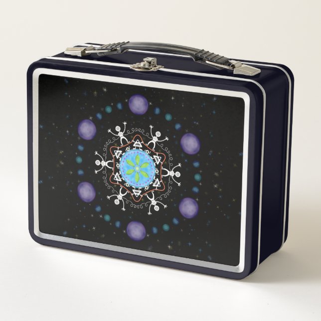 Alien Buddies Metall Brotdose (Vorderseite)