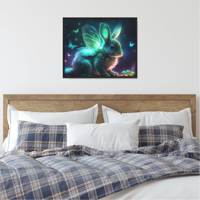 Alien Bunny Leinwanddruck (Insitu (Schlafzimmer))