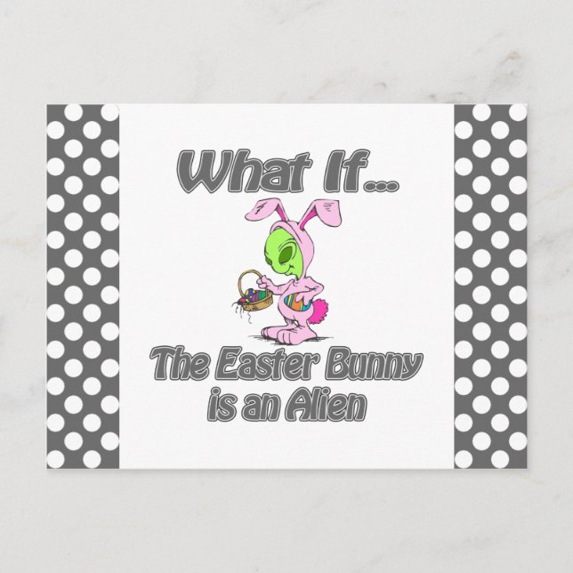 Alien Bunny Postkarte (Vorderseite)