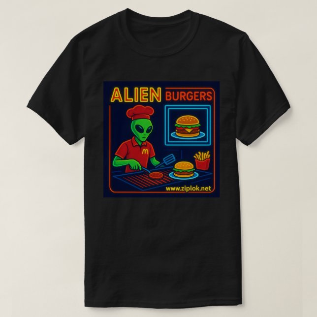 Alien Burgers - T-Shirt (Design vorne)