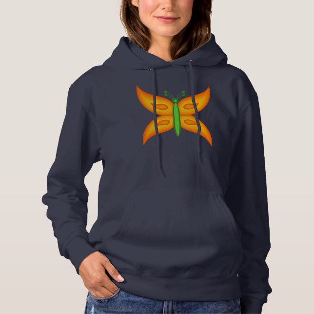 Alien Butterfly Basic Hooded Sweatshirt (Vorderseite)