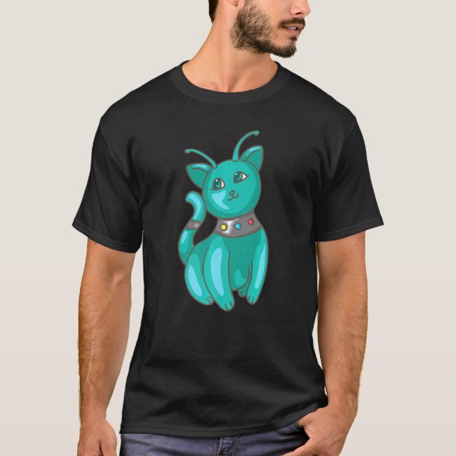 Alien Cat Cool Stranger Ufo Cats T-Shirt (Vorderseite)