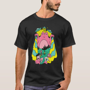 Alien Cat Entführung von Menschen Ufo T-Shirt