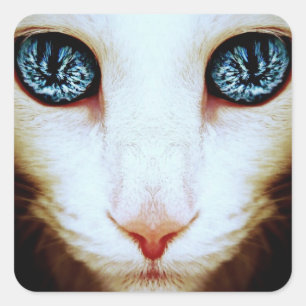 Alien Cat face - Aufkleber