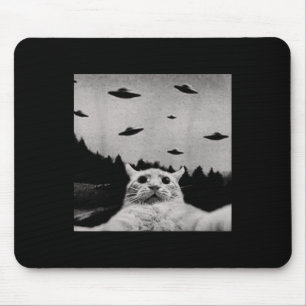 Alien Cat Ufo - Clic Fit, Round Neck, Mousepad