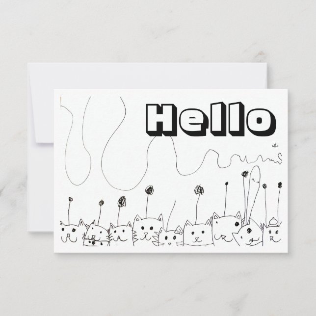Alien Cats Mitteilungskarte (Vorderseite)