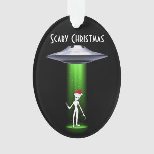 Alien Christmas 🛸 UFO Funny Festive Fabulous Ornament