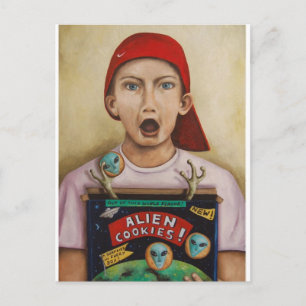 Alien Cookies Postkarte