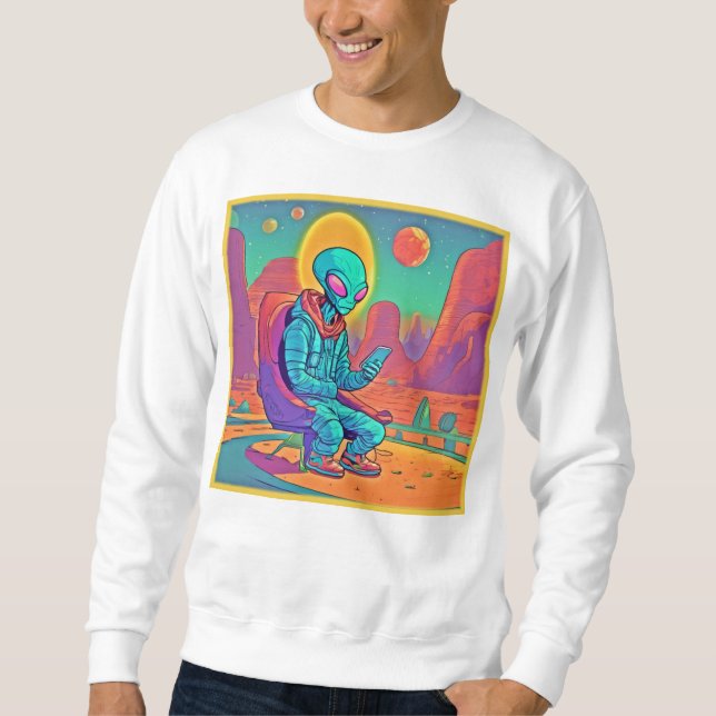 Alien Coolness entfesselt Sweatshirt (Vorderseite)