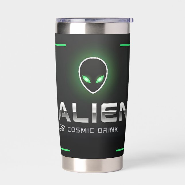 ALIEN Cosmic Drink Futuristischer UFO Thermobecher (Links)