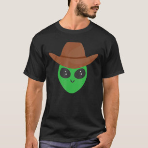 Alien Cowboy Außerirdischer Cowboy Lustiges Rodeo T-Shirt