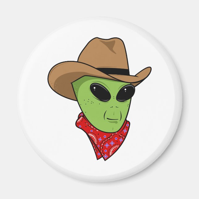Alien Cowboy Magnet (Vorne)