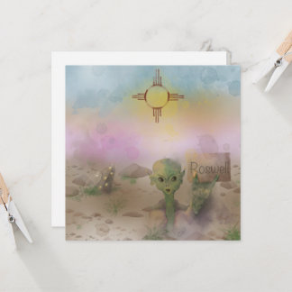 Alien Crash Raumschiff Roswell New Mexico Einladung