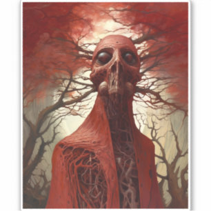 Alien Creature Sci-fi Horror Art Aufkleber