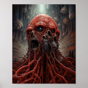 Alien Creature Sci-fi Horror Art Poster