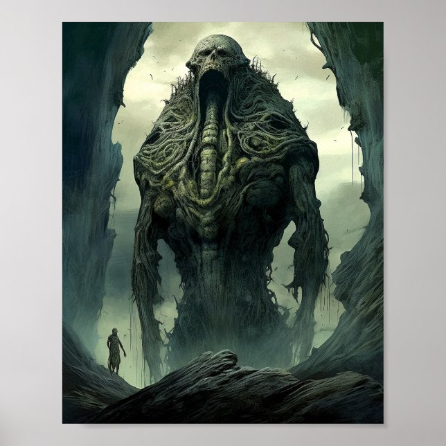 Alien Creature Sci-fi Horror Art Poster (Vorne)