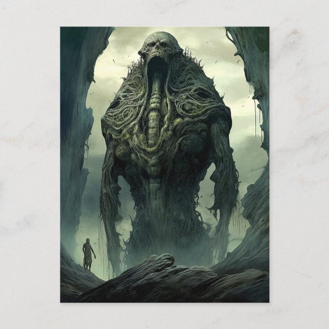 Alien Creature Sci-fi Horror Art Postkarte (Vorderseite)