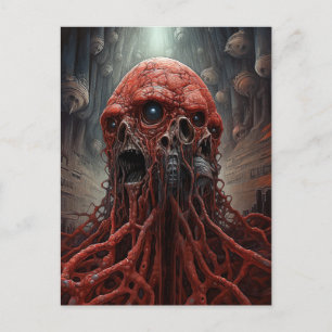 Alien Creature Sci-fi Horror Art Postkarte