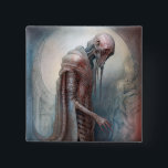 Alien Creature Science Fiction Button<br><div class="desc">Fantasy Art Produkte von The Lunarium.</div>