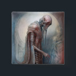 Alien Creature Science Fiction Button<br><div class="desc">Fantasy Art Produkte von The Lunarium.</div>