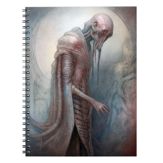 Alien Creature Science Fiction Notizblock (Vorderseite)