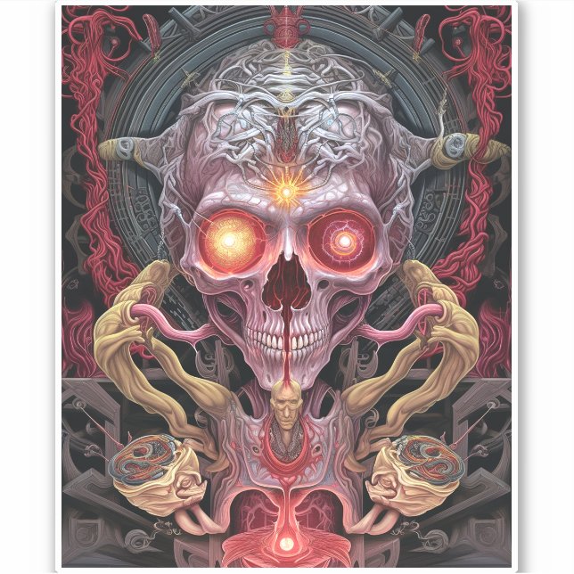 Alien Creature Surreal Horror Art Aufkleber (Vorderseite)