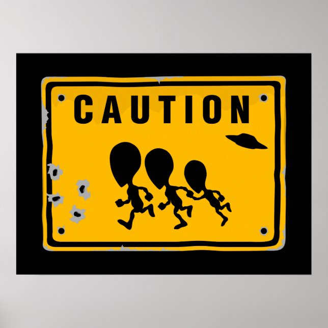Alien Crossing Sign Poster (Vorne)