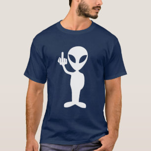 Alien, das den mittleren Finger zeigt T-Shirt