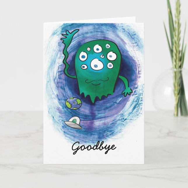 Alien, das Karte verlässt (Vorderseite)