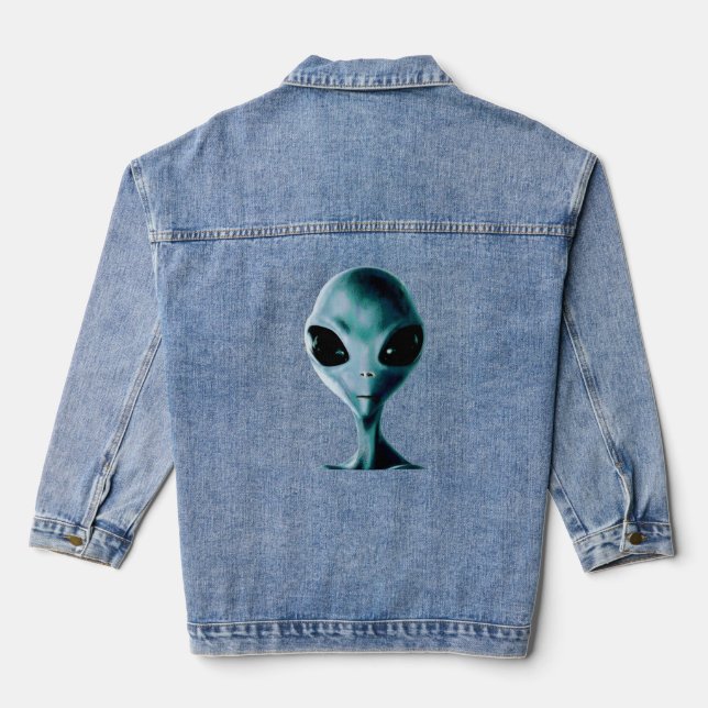 Alien-Denimjacke Jeansjacke (Rückseite)