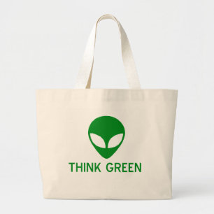 Alien-denke ökologisch-Taschen-Tasche Jumbo Stoffbeutel