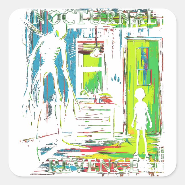 Alien der Rache Quadratischer Aufkleber (Vorderseite)